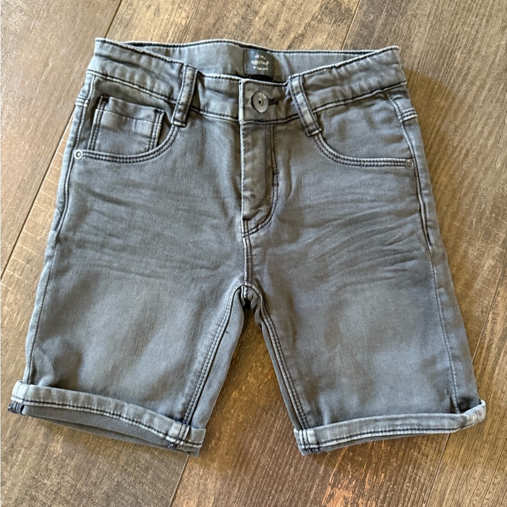 Gray Kids Denim Shorts